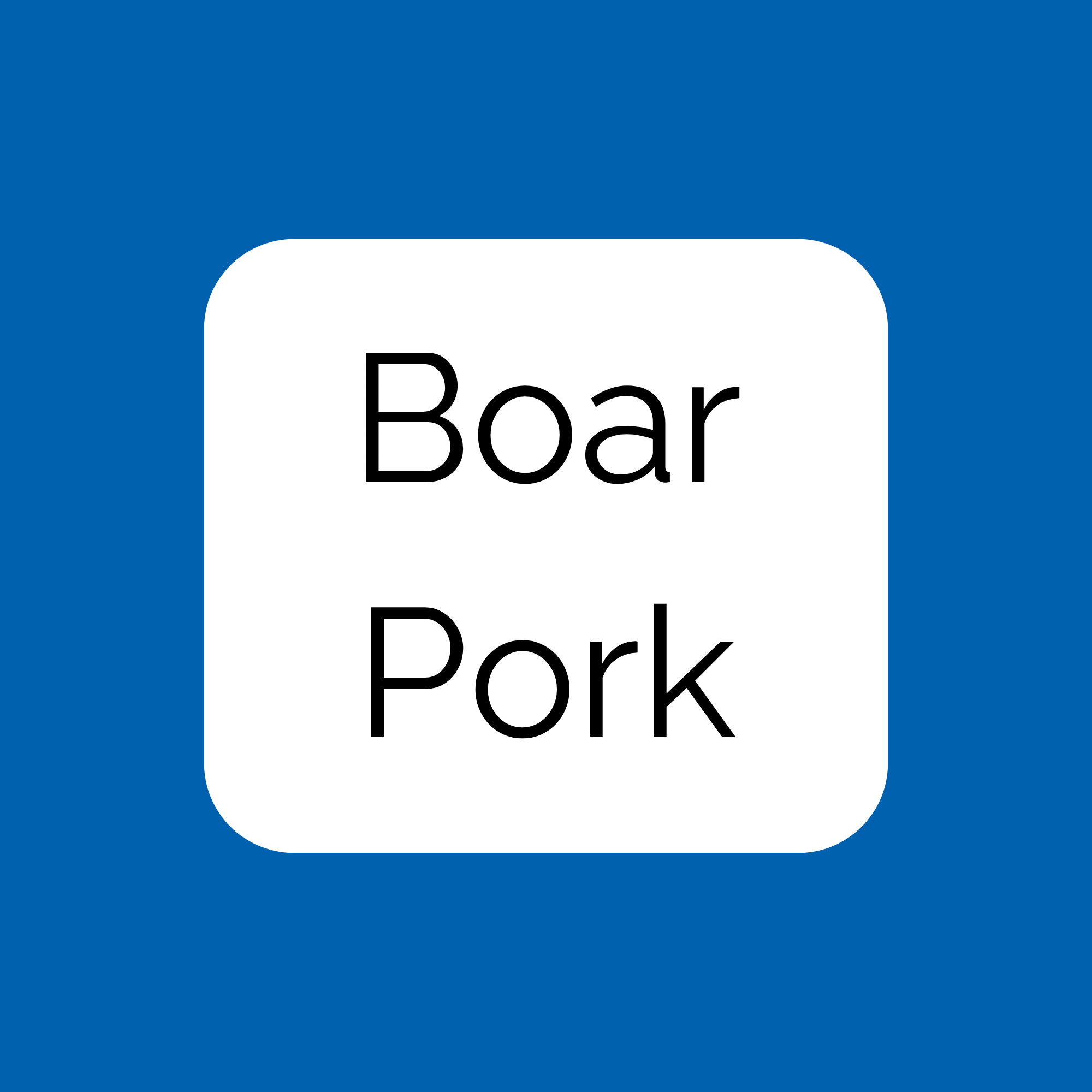 Boar / Pork